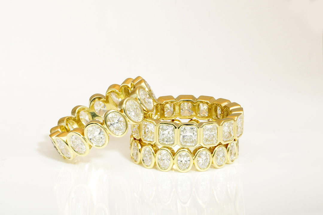 18K gold diamond eternity band - SKU#: 32330