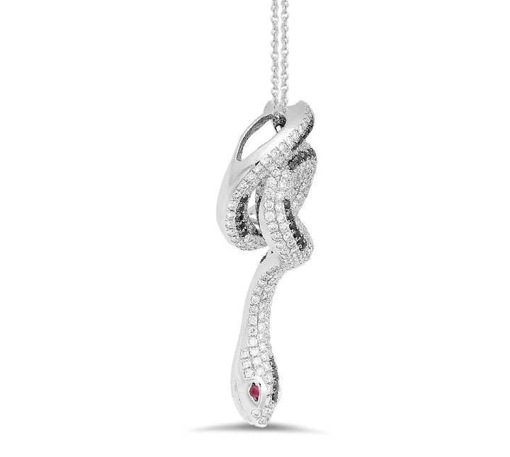 18K white gold diamond pendant - SKU#: 19214