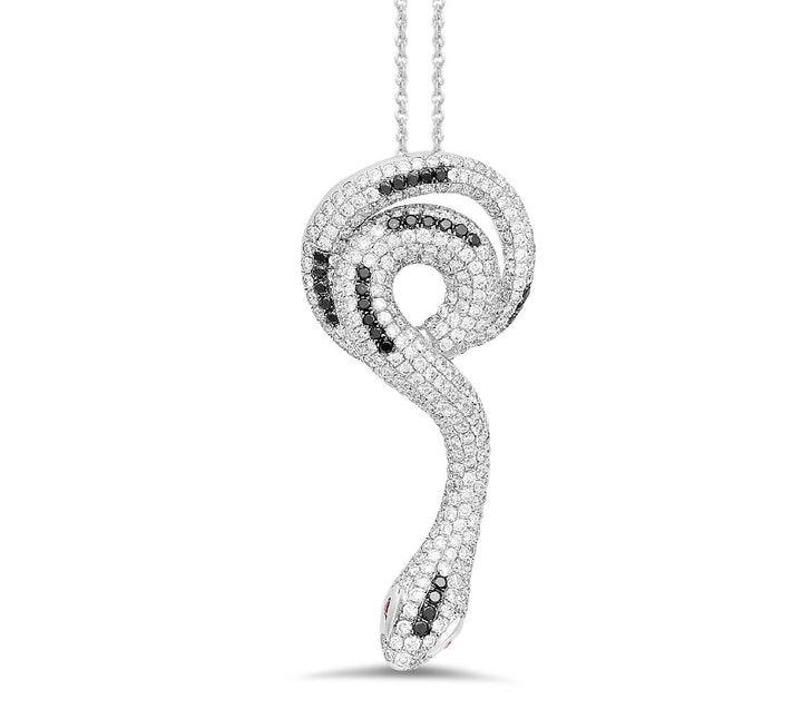 18K white gold diamond pendant - SKU#: 19214