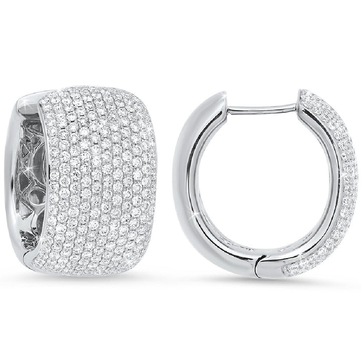 18K white gold diamond earrings - SKU#: 20021