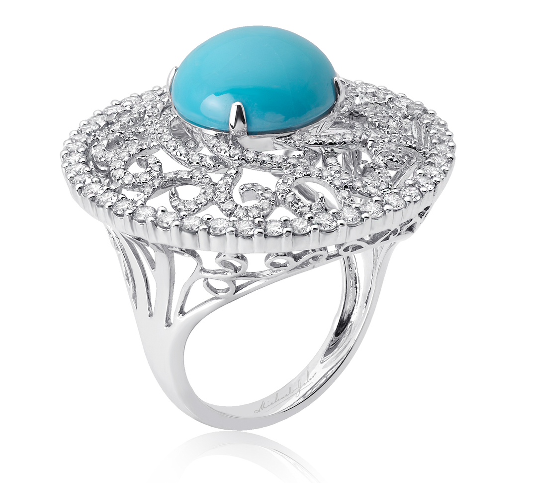 Turquoise and diamonds, a match made in jewelry heaven