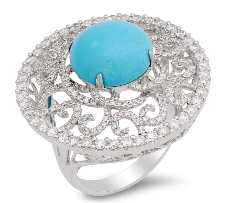 Turquoise and diamonds, a match made in jewelry heaven