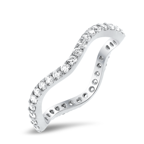 18K white gold diamond eternity band - SKU#: 24359