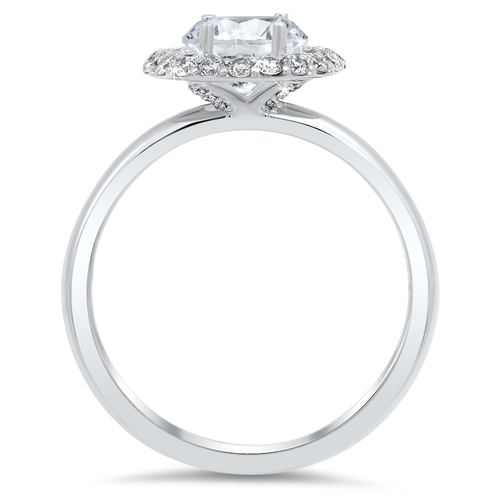 18K white gold engagement ring - SKU# 25875