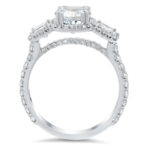 18K white gold engagement ring - SKU# 25938