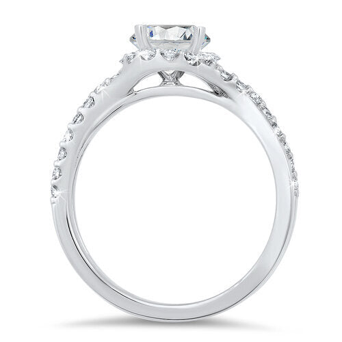 18K white gold engagement ring - SKU# 26171