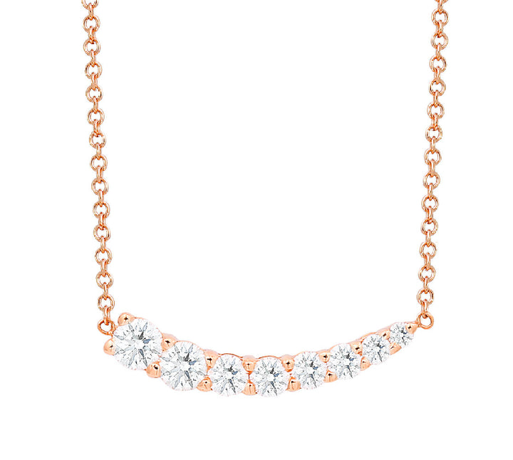 18K gold diamond necklace - SKU#: 28201