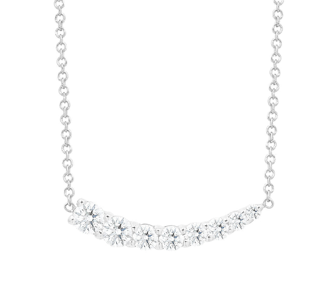 18K gold diamond necklace - SKU#: 28201