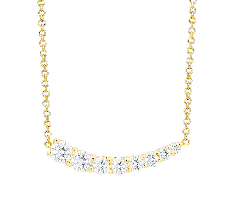 18K gold diamond necklace - SKU#: 28201