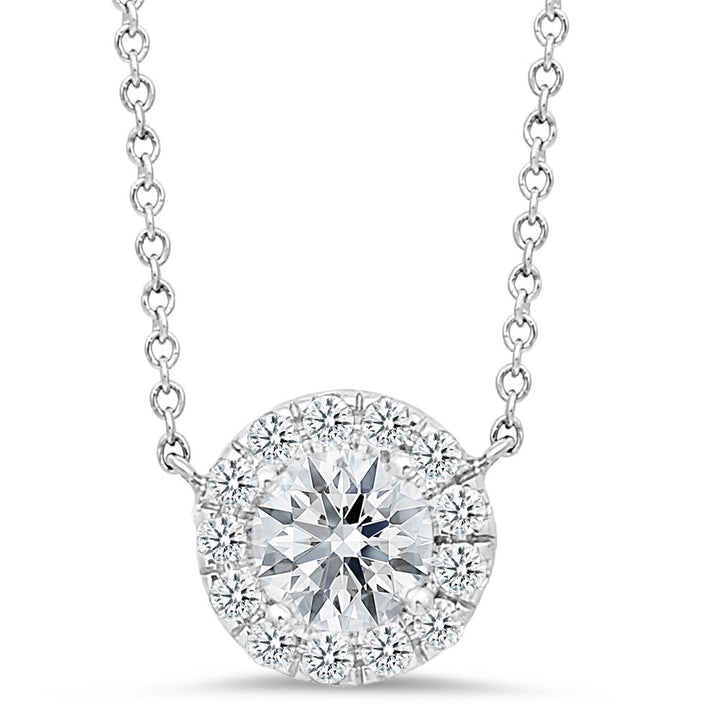 18K white gold diamond pendant - SKU#: 27739