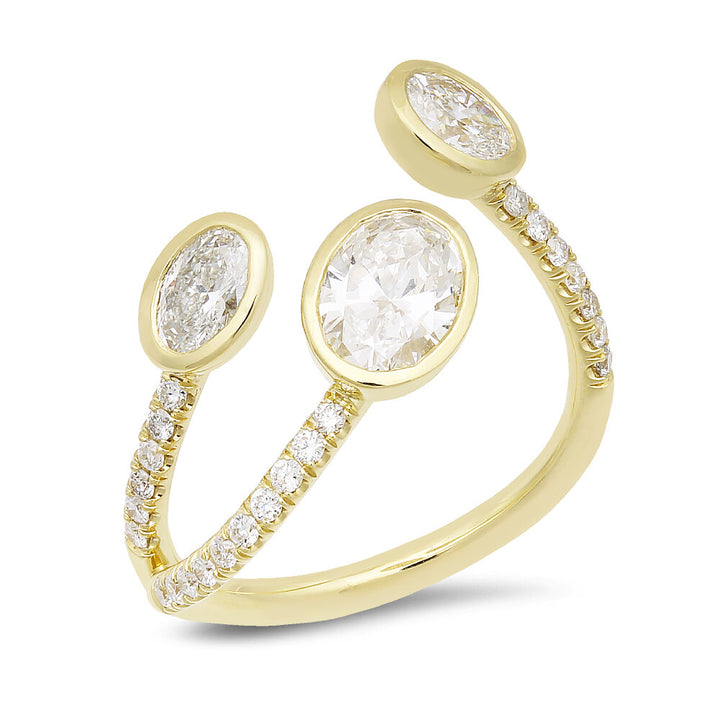 18K gold diamond ring - SKU# 28494