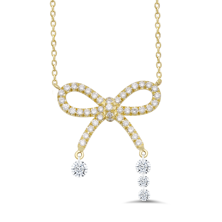 18K gold diamond pendant - SKU#: 28529