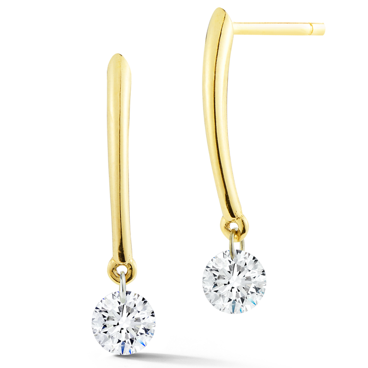 Diamond earrings in 18K gold - SKU#: 28531