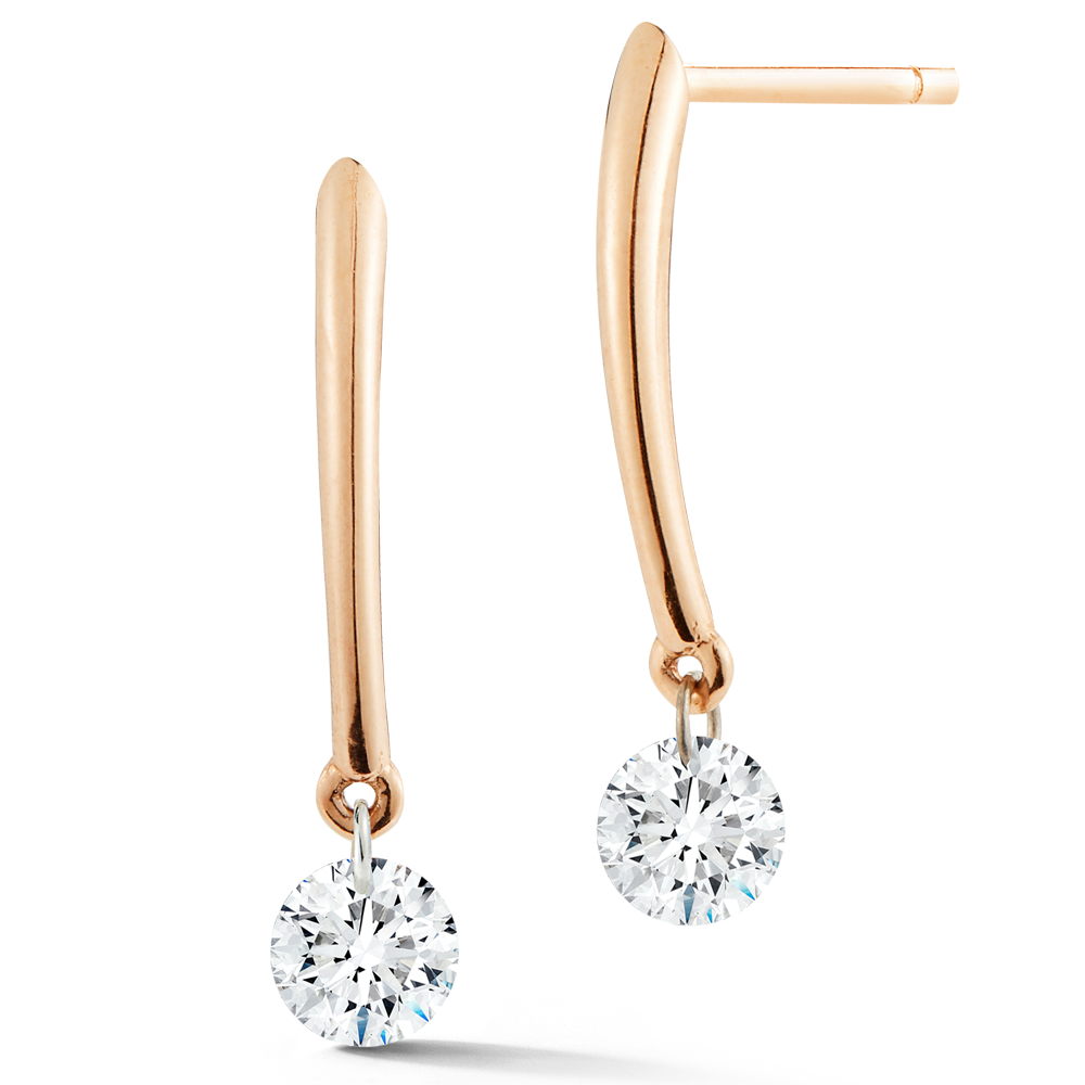 Diamond earrings in 18K gold - SKU#: 28531