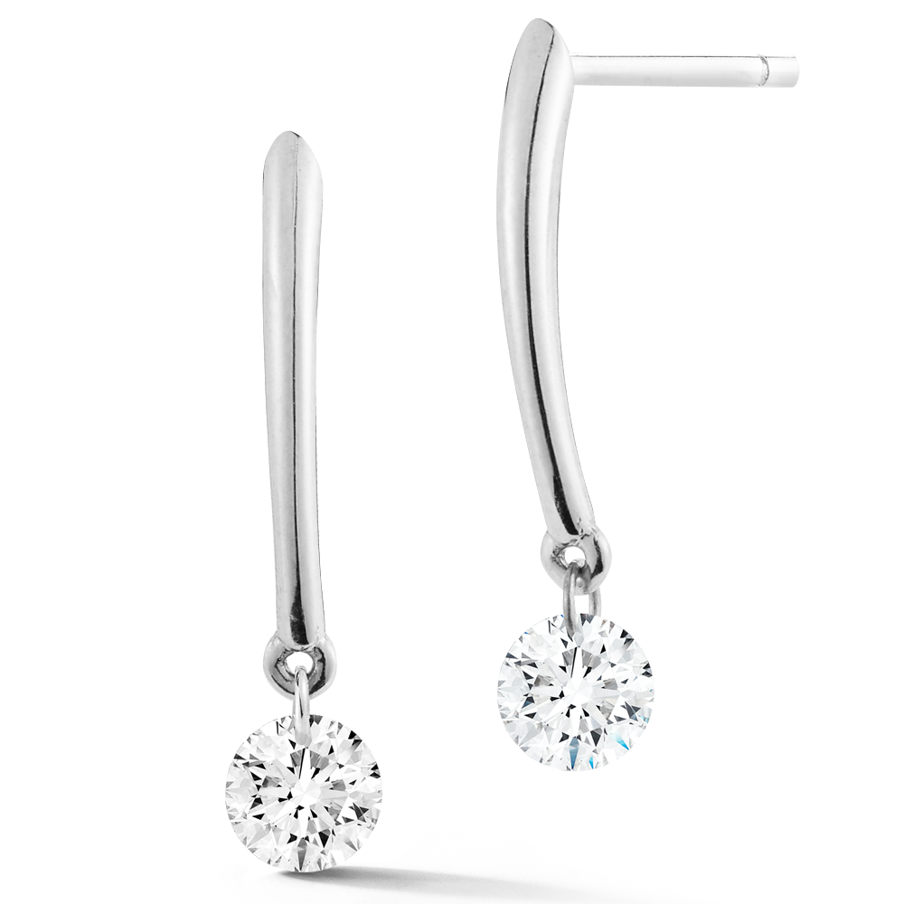 Diamond earrings in 18K gold - SKU#: 28531