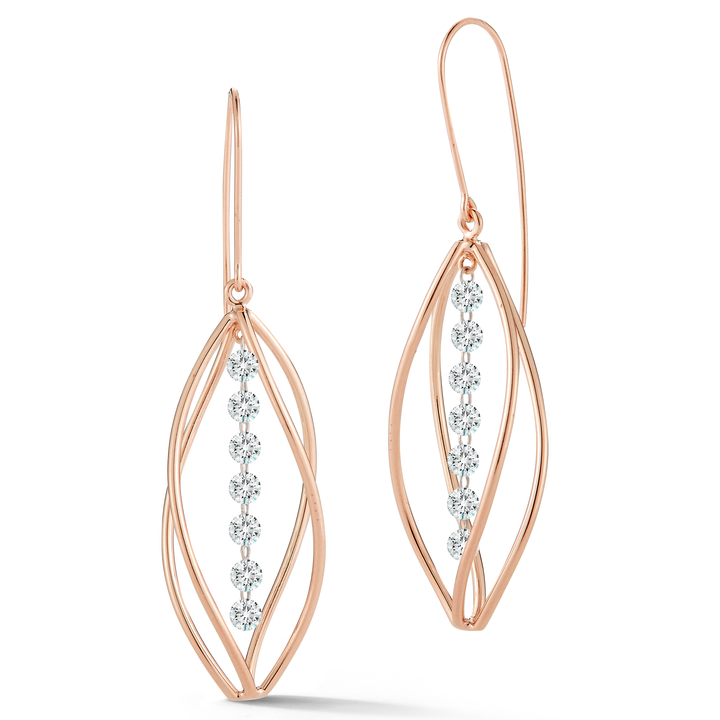 Diamond earrings in 18K gold - SKU#: 28959