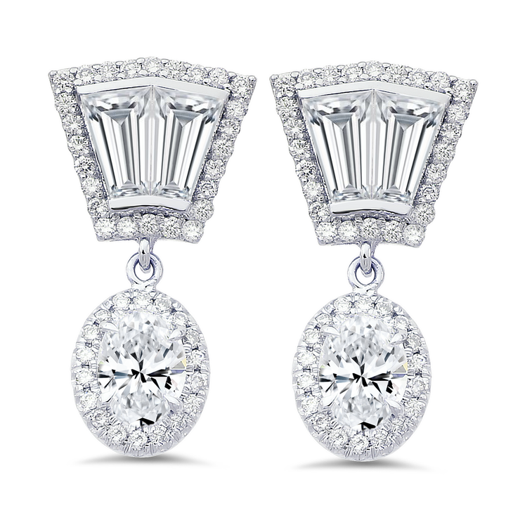 Diamond drop earrings - SKU#: 29349