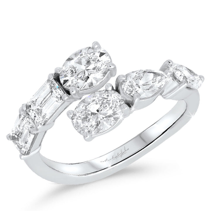 18K  white gold diamond ring - SKU#: 29352