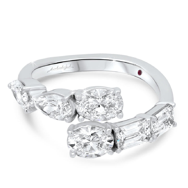 18K  white gold diamond ring - SKU#: 29352