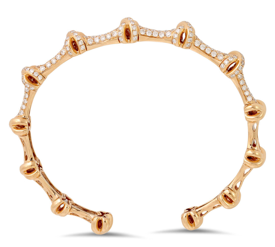 18K rose gold diamond bangle - SKU#: 29618