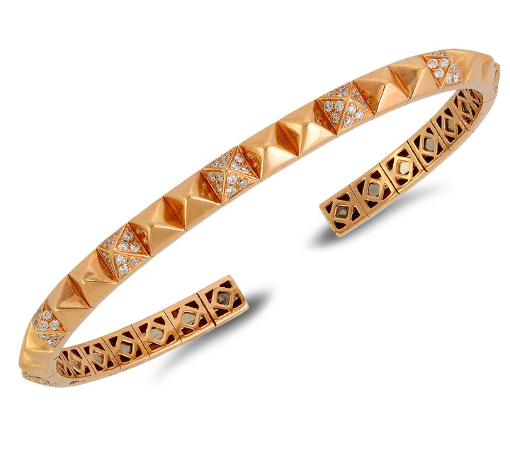 18K gold diamond bangle - SKU#: 29620