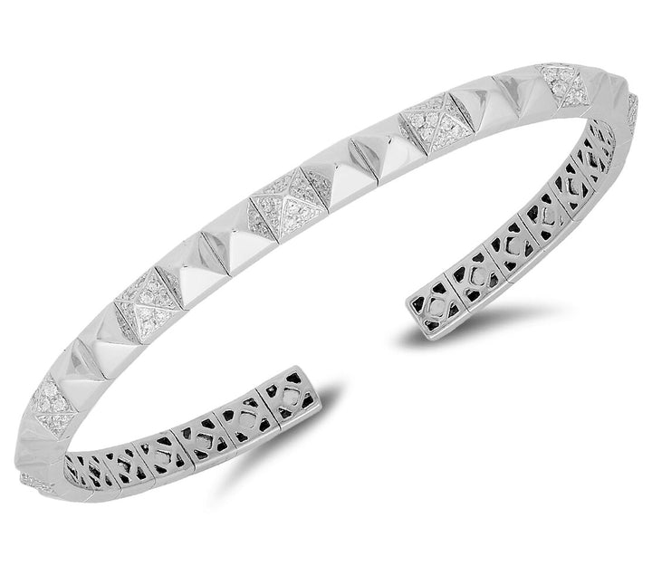 18K gold diamond bangle - SKU#: 29620