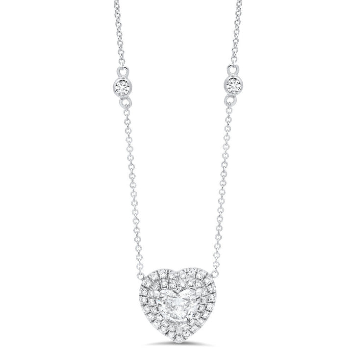 18K white gold diamond pendant - SKU#: 29755