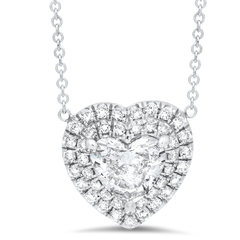 18K white gold diamond pendant - SKU#: 29755