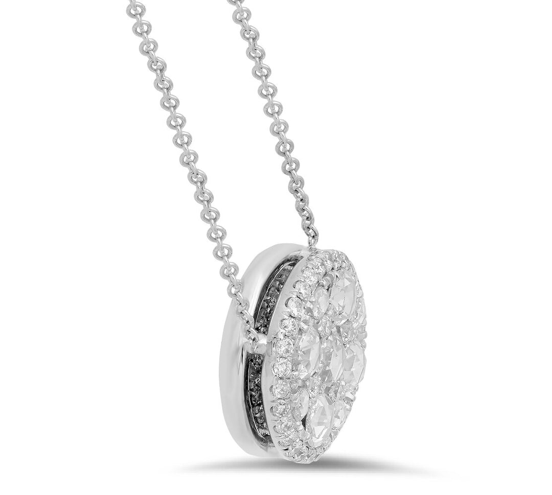 18K white gold diamond pendant - SKU#: 30067