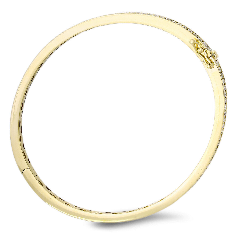 Eternity diamond bangle in 18K gold - SKU#: 30101