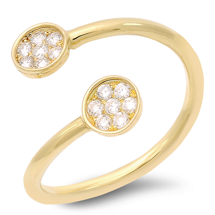 Diamond pave ring in 18K gold  - SKU#: 30136