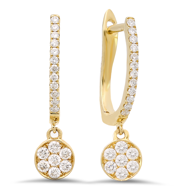 18K yellow gold earrings - SKU#: 30137