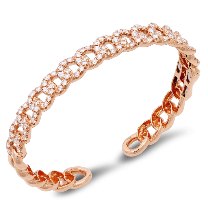 18K gold diamond bangle - SKU#: 30641