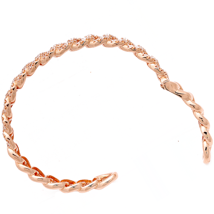 18K gold diamond bangle - SKU#: 30641