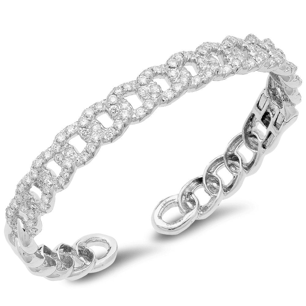 18K gold diamond bangle - SKU#: 30641