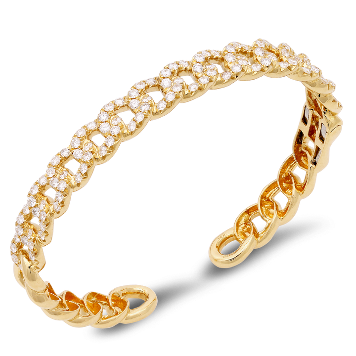 18K gold diamond bangle - SKU#: 30641