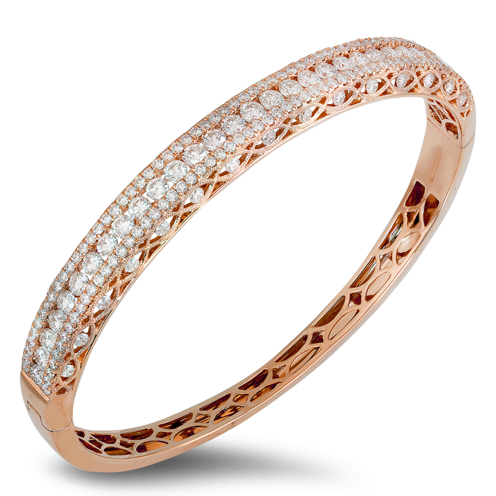 18K gold diamond bangle - SKU#: 31234