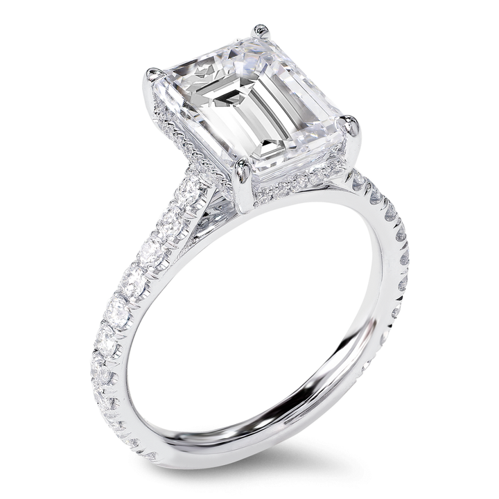 18K white gold engagement ring - SKU# 31402